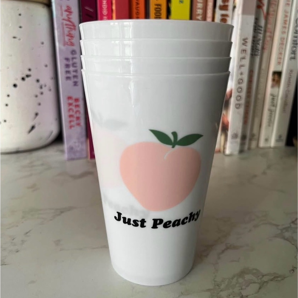 Just Peachy White Cups